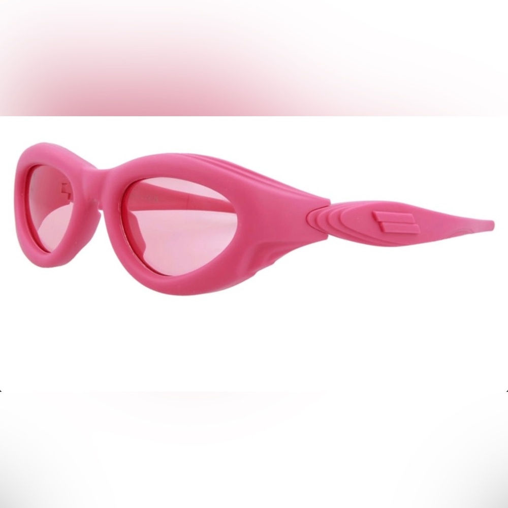 BOTTEGA VENETA Injection Oval-Frame Sunglasses - Pink